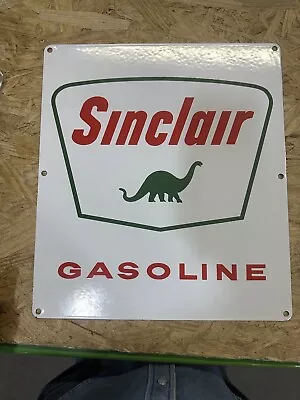 Vintage Original 1960s Real SINCLAIR GASOLINE Porcelain Pump Plate Sign Gas Oil • $350