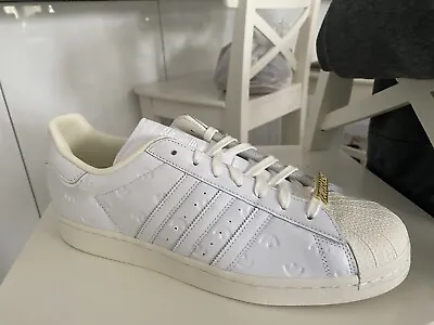 $65 • Buy Mens Adidas White Superstar Shoes Size 12