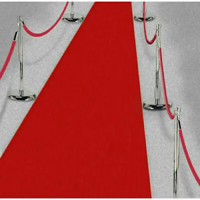 15FT HOLLYWOOD VIP RED CARPET Party Floor Runner Prom Birthday Prop Decoration  • £7.99