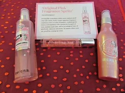 £32.50 • Buy Soap & Glory Original Pink Fragrance Spritz 110, Body Spray 100ml And Rollerball