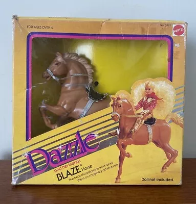 Vintage 80s Mattel Dazzle Blaze Palomino Horse Figure No. 5325 New Old Stock • $9.95