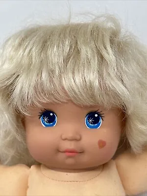 Vintage MAGIC NURSERY 14  Blonde Toddler Girl Doll 1989 Mattel Original Nude • $19.99