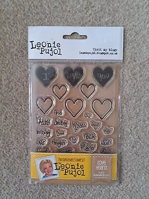 New Leonie Pujol 'Love Hearts' 35 Pc Clear Stamp Set • £3.50