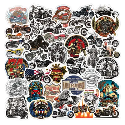 104pcs Harley Davidson Sticker Pack Decals Logo Vintage Helmet Skull Motorcycle  • £3.97