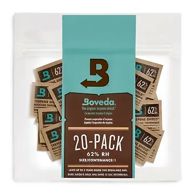 Boveda 62% RH 2-Way Humidity Control - Protects & Restores - Size 1 - 20 Count • $18.99