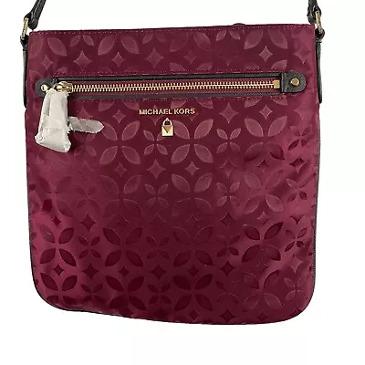 Michael By Michael Kors Kelsey Nylon Crossbody Bag Purple Plum NEW • $75