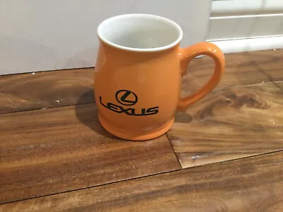 ONE Lexus Collectable Coffee Mug(s) Orange Black Letters Rare Shape 4'' Mint • $17.03