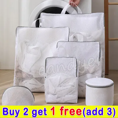 Washing Machine Mesh Net Bags.Laundry Bag Large Thickened Wash  Reusable Home • £3.37