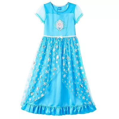 Disney Frozen Elsa Girls Fantasy Nightgown Pajamas Size 8  Original Price $36. • $24.99