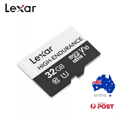 Lexar High Endurance 100MBs Memory MicroSD TF Card 32GB SDHC SDXC C10 • $24.95