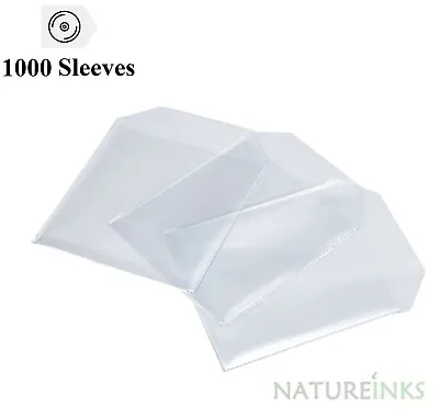 £30.99 • Buy 1000 NEO High Quality THICK 120 Micron Clear Plastic CD DVD Wallet Sleeves  
