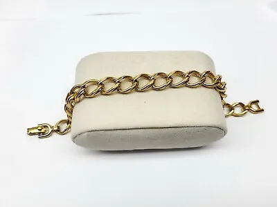 Vintage Monet Gold Tone Designer Link Bracelet 7.25  • $20