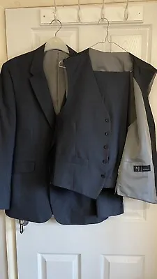 Karl Jackson 3Piece Suit Jacket 44R Trouser 34R • £50