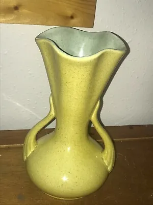 Vintage Redwing USA 505 Marked Yellow Double Handled W Flared Top Pottery Vase – • $25.72