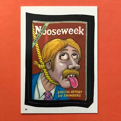 1986 Wacky Packages Nooseweek #34 Topps Album Newsweek Magazine Satire Sticker • $2.49