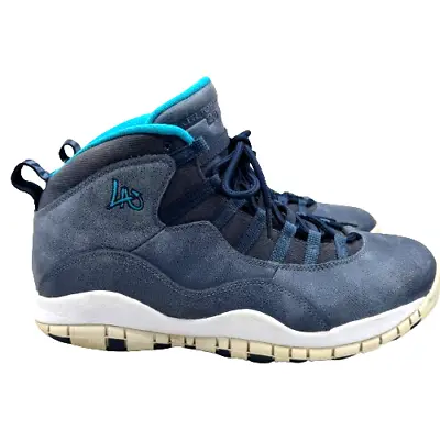 Nike Air Jordan Retro 10 Los Angeles Sneakers Men's Size 10.5 Blue 310805-404 • $74.99