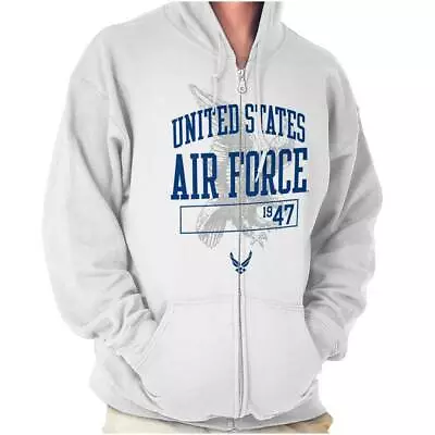 United States Air Force 1947 Eagle Military Adult Zip Hoodie Jacket Sweatshirt • $34.99