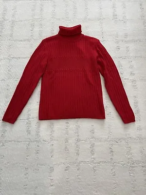 MEISTER Red Turtleneck Ski Sweater Après Women's Size M • $29.99