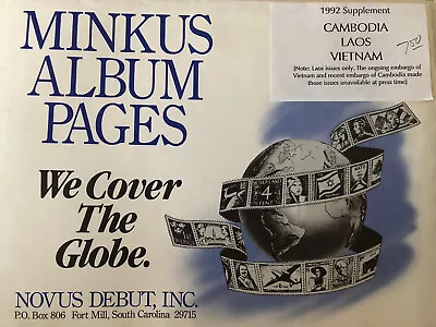 MInkus Cambodia Laos Vietnam 1992 Supplement Laos Pages Only • $7.95
