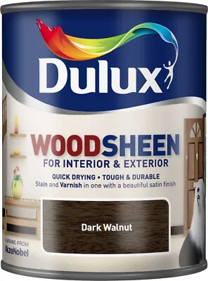 Dulux Woodsheen Wood Stain Varnish Interior Exterior Quick Drying Satin Finish  • £9.49