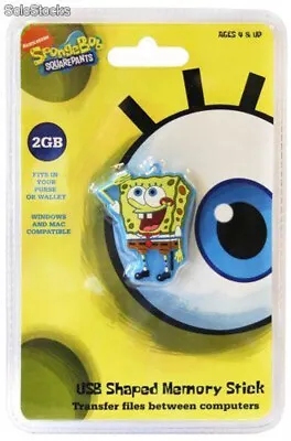 £4.99 • Buy 2GB USB Sponge Bob Square Pants Shaped Memory Stick Key Ring File Transfer Mini