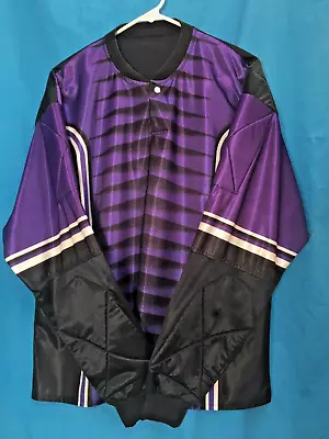 Goalkeeper Vintage Soccer Jersey Padded Futbol Goalie Shirt M Purple Black Rare • $45