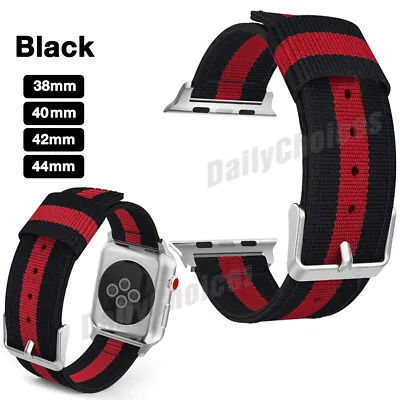 $5.69 • Buy For Apple Watch Series Se 7 6 5 4 3 IWatch Band Woven Nylon Strap 38/40/42/44