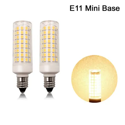 $11.39 • Buy 2pcs E11 LED Bulb 102Led Ceramics Lamp 7W 110V Ceiling Fans Light Warm White H