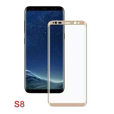 For Samsung Galaxy S8 5D Full Cover Tempered Glass Screen Protector Film • $4.49