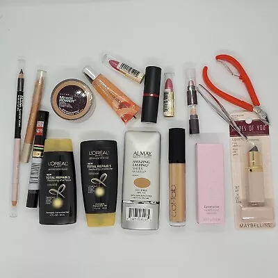 Mixed Beauty Lot 17 Items L'Oreal Collab Maybelline Mally NYC Almay Essence NEW • $19.98