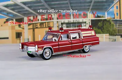1960's Cadillac Fleetwood Ambulance Paramedic EMT Rescue 1/64 Scale Model K • $31.95