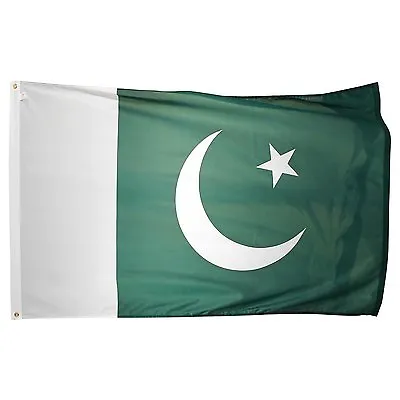 PAKISTAN PAKISTANI NATIONAL LARGE 5 X 3FT FANS SUPPORTERS FLAG PREMIUM QUALITY • £3.49