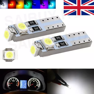 £5.69 • Buy T5 3 LED Car Bulb For Dash, Clock Etc 12 Volt 286 3 3528 SMD WEDGE BULB CANBUS