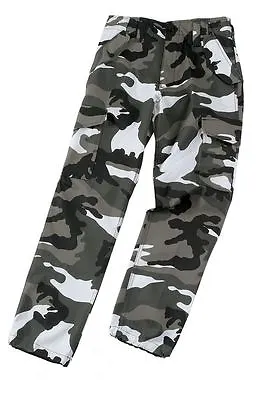 Combat Trouserscastleurban Camoblack & Whitebikermodpunkskinsrockerwork • £15.99