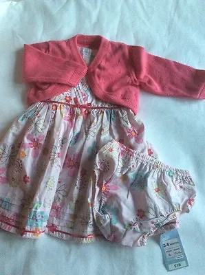 Marks & Spencer Baby Girl Dress Set BNWT 3 Piece Set Outfit Summer • £18