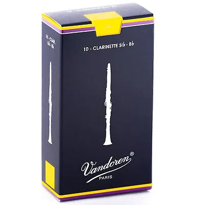 Vandoren Bb Clarinet Traditional Reeds Strength 2.5 Box Of 10 • $34.99