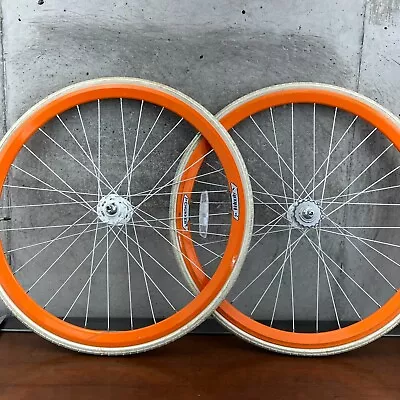 SE PK Ripper DC Fixie Wheel Set Velocity Chukker Creamsicle 700c 2010 BMX 120 A3 • $279.99