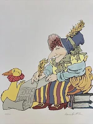 MAURICE SENDAK Signed MOTHER GOOSE Limited Edition SERIGRAPH Numbered #240 / 300 • $450