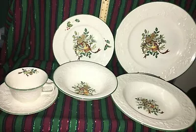 Mikasa Holiday Season Festive Spirit Dinner Bread Plate Coffee Cup Saucer Bowls • $9.99