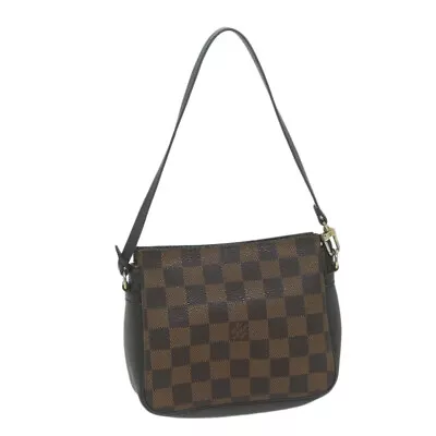 LOUIS VUITTON Damier Ebene Trousse Makeup Pouch N51982 LV Auth 64928 • $350