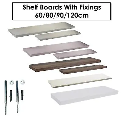 Floating Shelves 60cm80cm90cm120cm Lengths - Shelf Boards Come With Fixings • £12.95