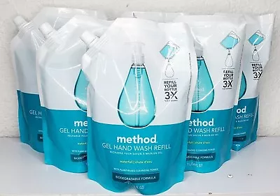 6 Pack  - Method GEL Hand Wash Refill WATERFALL With Vitamin E + Aloe (6x34 Oz) • $57.98