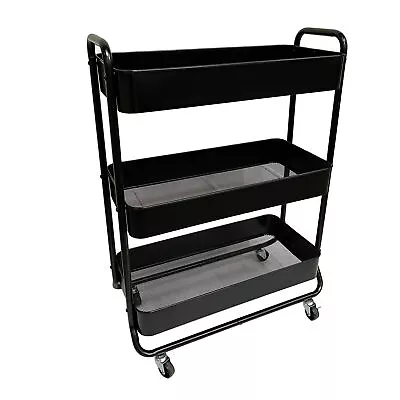  3 Tier Metal Utility Cart Multifunctional Laundry Baskets With Rolling Wheels  • $31.49