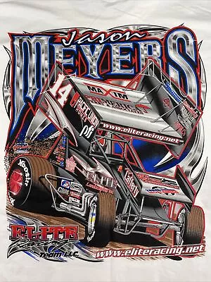 VTG Jason Meyers Shirt Adult Xl World Of Outlaws California #14 Sprint Car Mens • $75