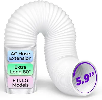 Portable Air Conditioner Hose - AC Hose With 5.9  Diameter Anti-Clockwise Threa • $55.38