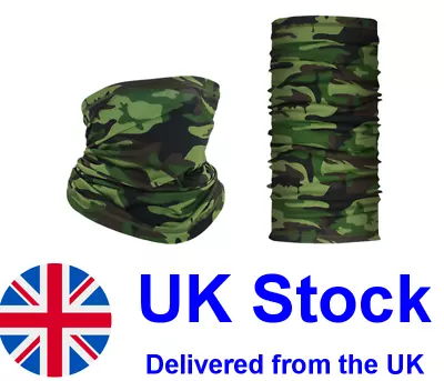 Bandana Mask Face Scarf Cycling Biker Outdoor Snood Neck Tube UK Camouflage  • £3.39