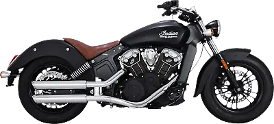 Vance & Hines Chrome Twin Slash Exhaust Mufflers Fits 2015-2022 Indian Scout • $749.99