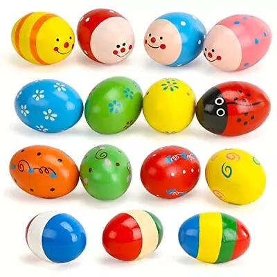 12 Pieces 3 Wooden Egg Shakers Maracas Percussion Musical For Party Fa • $23.37
