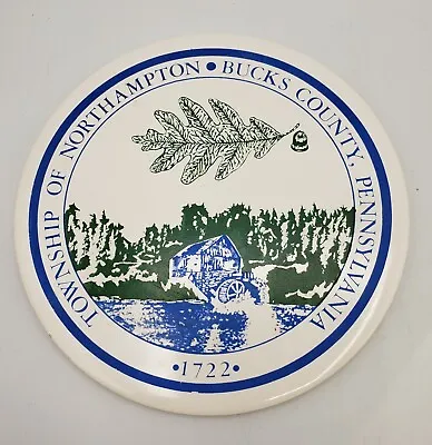 Vintage H&R Johnson Ltd Ceramic Round Tile Made In England Wall Decor 6   • $1.99