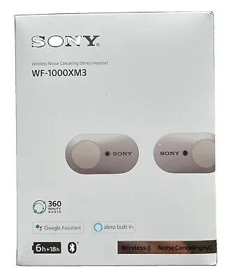 Sony WF-1000XM3 Wireless Noise-Cancelling Headphones - Silver • $220